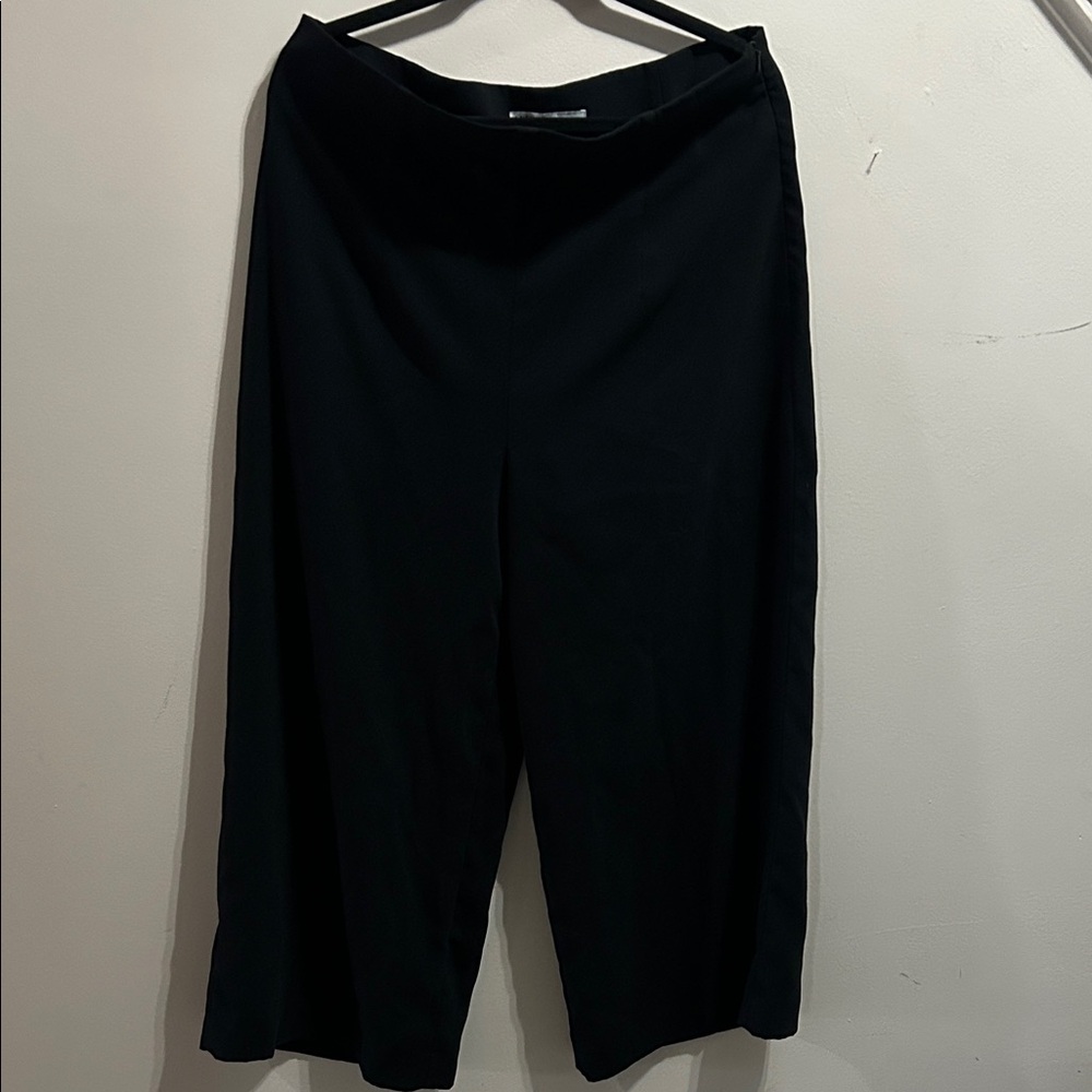 Zara Classic Black Wide Leg Trousers